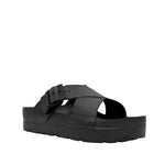 Sandalias flats Milan para mujer color negro