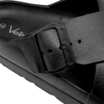 Sandalias flats Milan para mujer color negro