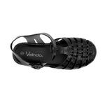 Sandalias flats Yeli para mujer color negro