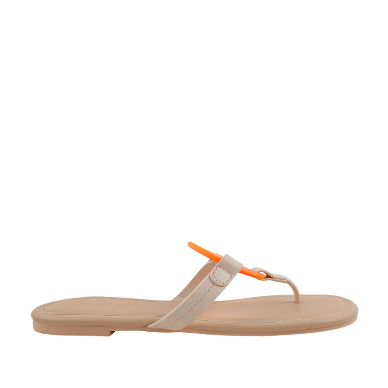 Sandalias flats Loly para mujer color naranja