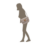 Cartera crossbody Greti para mujer color taupe