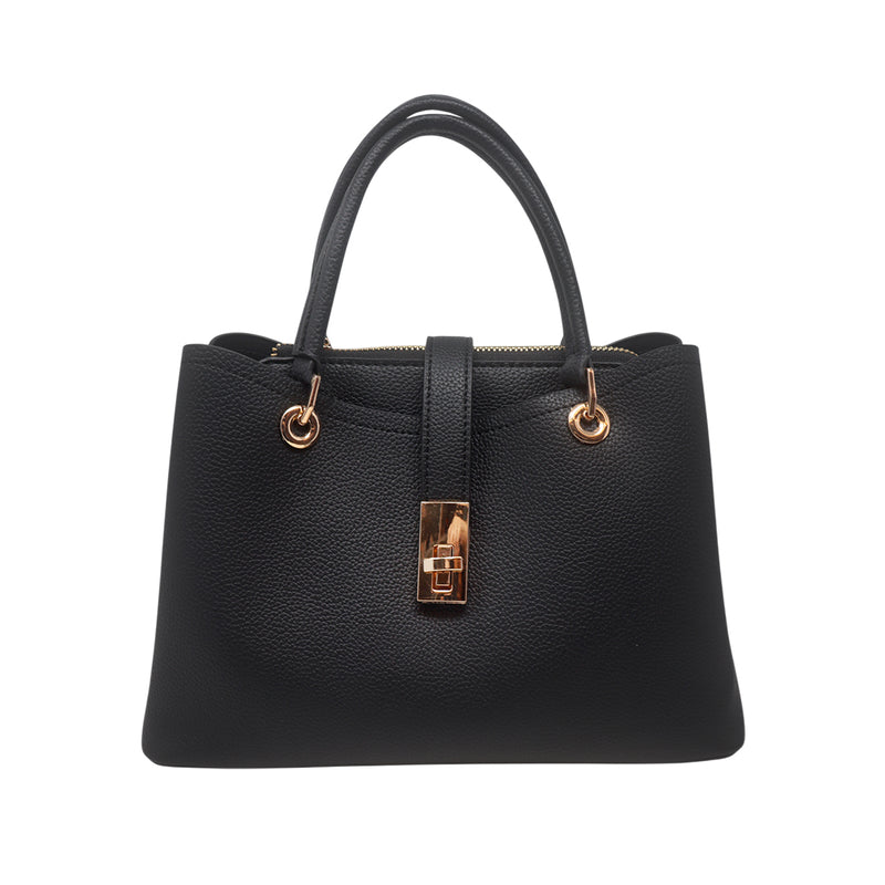Cartera satchel Olivia para mujer color negro