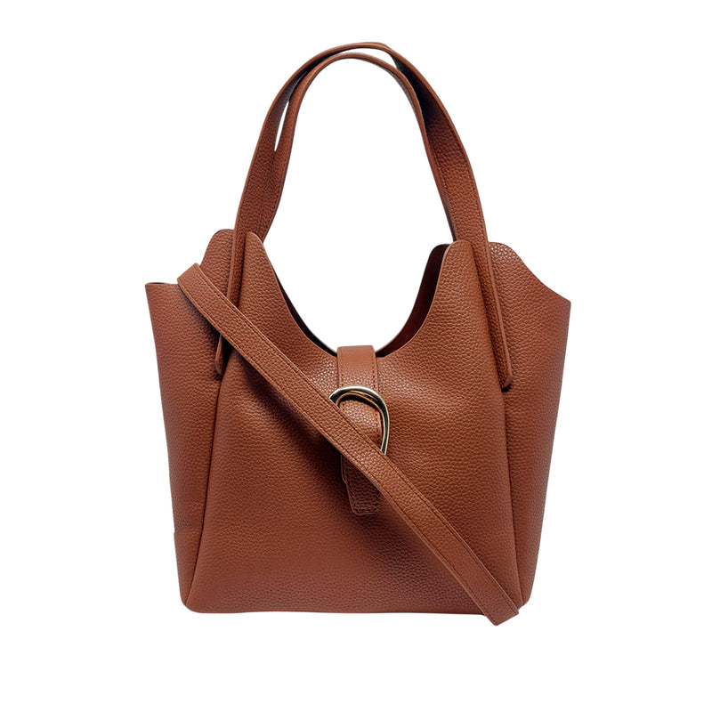 Cartera satchel Pame para mujer color café