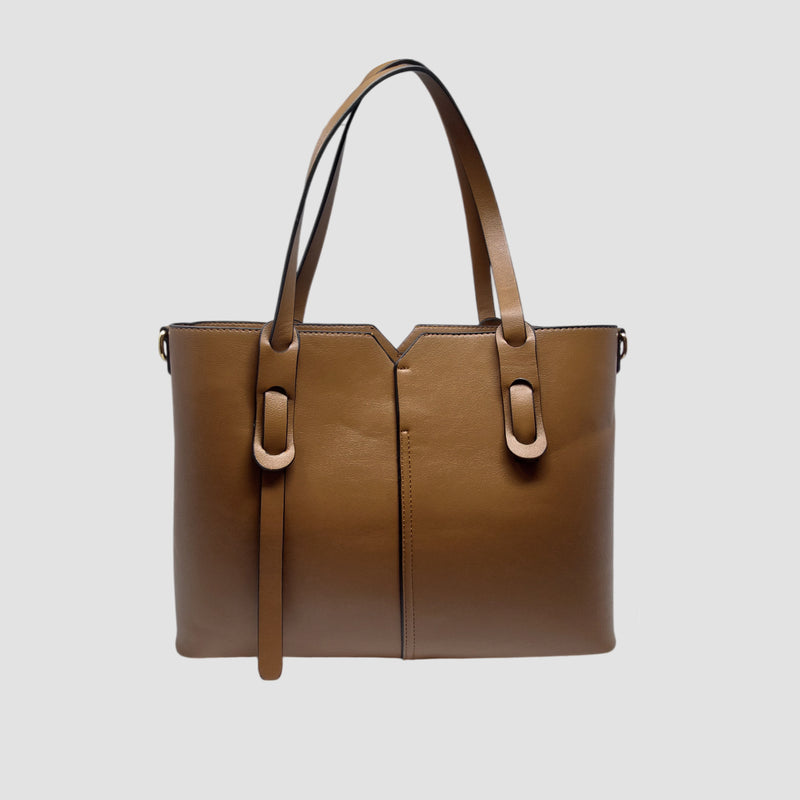 Cartera tote Dolly para mujer color tan