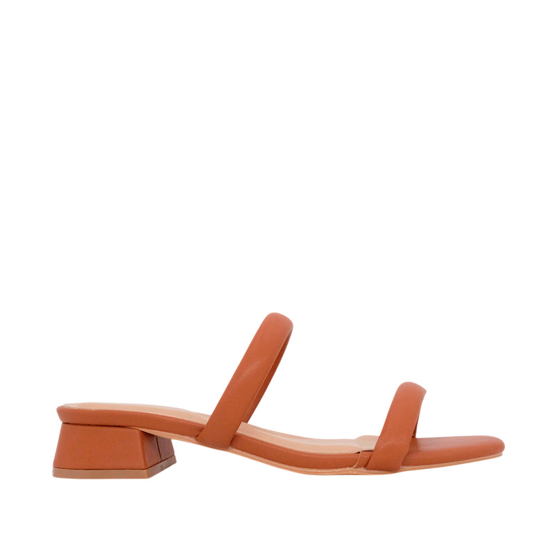 Sandalias de tacón Brie para mujer color tan