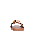 Sandalias flats Mariam para mujer color café