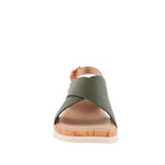 Sandalias de cuña Pamela para mujer color olivo