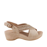 Sandalias de cuña Regina para mujer color beige