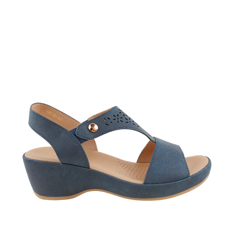 Sandalias de cuña Roxy para mujer color navy
