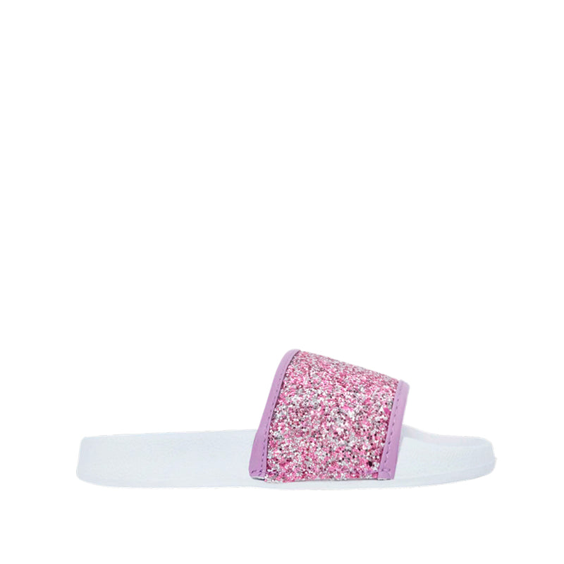 Sandalias flats Paulina para niña color rosado y blanco