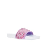 Sandalias flats Paulina para niña color rosado y blanco