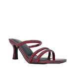 Sandalias de tacón Camila para mujer color vino