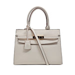 Cartera satchel Alice para mujer color hueso