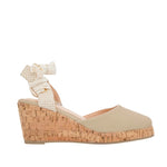 Cuña Elena para mujer color beige