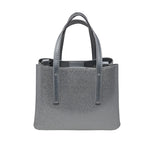 Cartera satchel Vicky para mujer color plateado