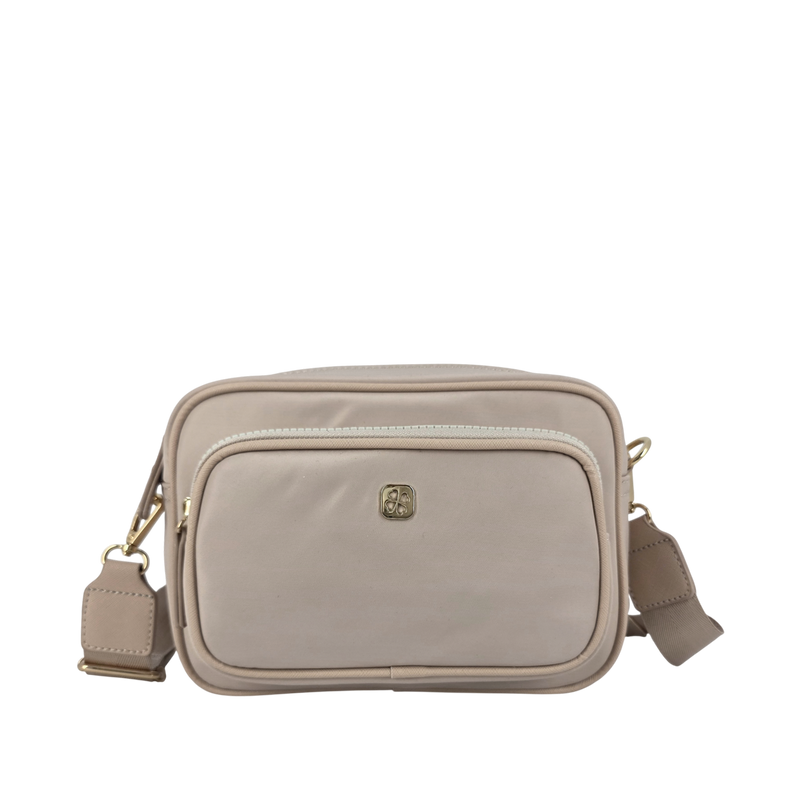 Cartera crossbody Adelie para mujer color beige