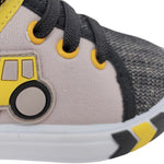 Canvas Turk para infante color gris y amarillo