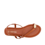 Sandalias flats Pina para mujer color tan