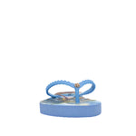 Sandalias Flats Karina para mujer color celeste