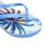 Sandalias Flats Karina para mujer color celeste