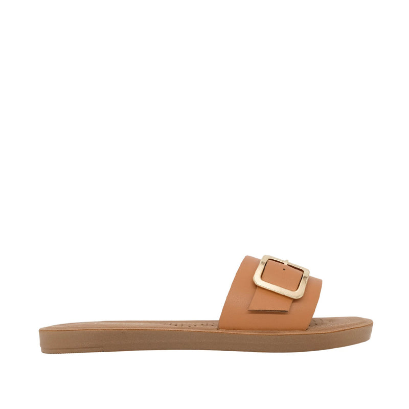 Sandalias flats Ines para mujer color café