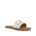 Sandalias flats Ines para mujer color blanco