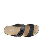 Sandalias flats Gladys para mujer color negro
