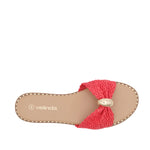Sandalias Flats Aura para mujer color rojo