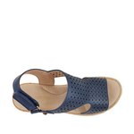 Sandalias de cuña Bianca para mujer color navy