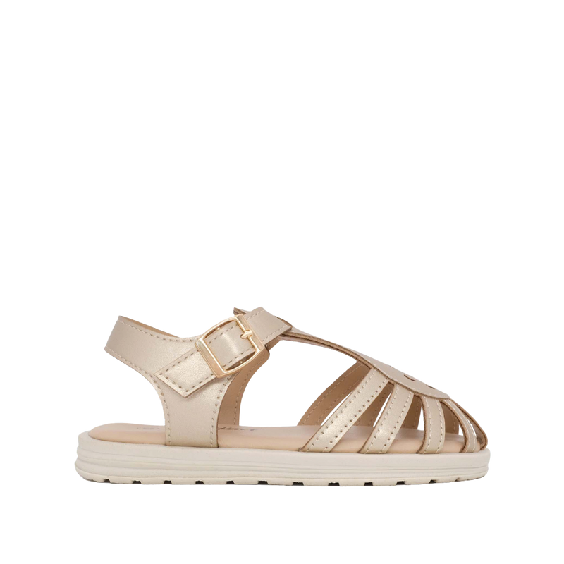 Sandalias flats Allie para infante color dorada