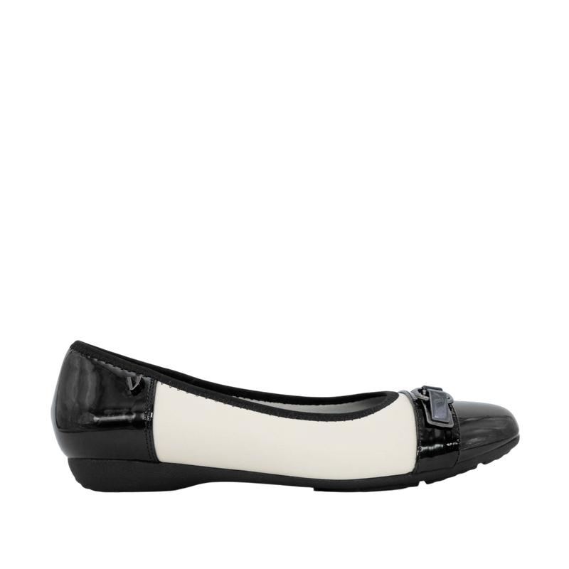 Ballerinas Anna para mujer color crema y negro