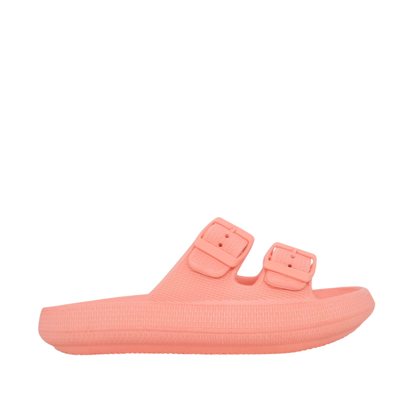 Sandalias flats Chunky para mujer color coral