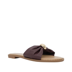 Sandalias flats Aura para mujer color vino
