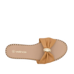 Sandalias flats Aura para mujer color nude
