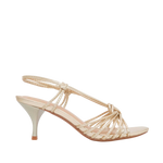 Sandalias de tacón Suki para mujer color dorado