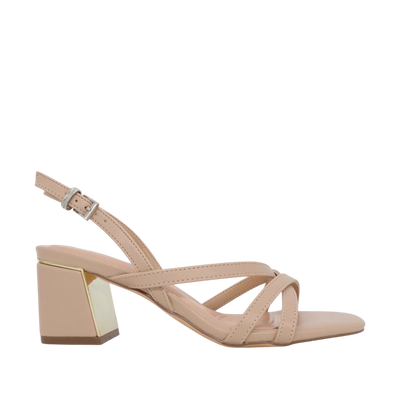 Sandalias de tacón Kiara para mujer color taupe