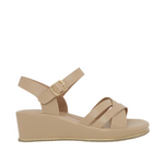 Sandalias de cuña Ines para mujer color taupe
