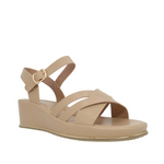Sandalias de cuña Ines para mujer color taupe
