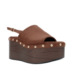 Sandalias de plataforma Eloise para mujer color marrón