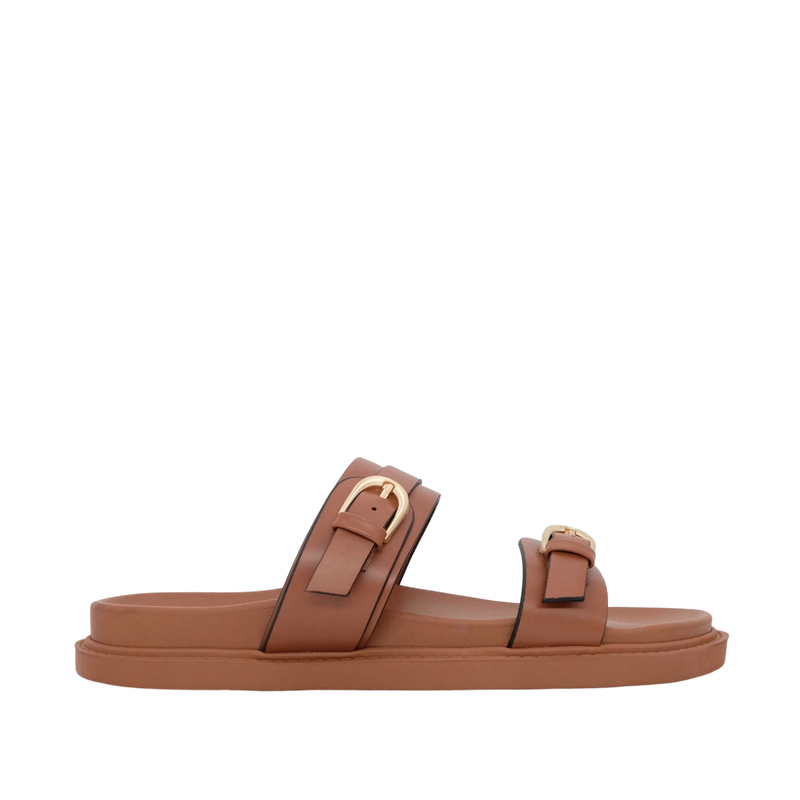 Sandalias flats Soho para mujer color tan