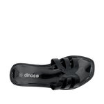 Sandalias flats Sirena para mujer color negro