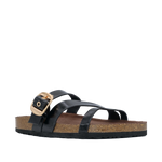 Sandalias flats Luciana para mujer color negro