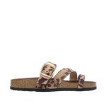 Sandalias flats Luciana para mujer color animal print