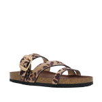 Sandalias flats Luciana para mujer color animal print