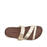 Sandalias flats Luciana para mujer color dorado