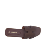 Sandalias flats Lucia para mujer color café