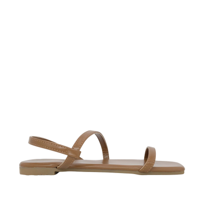 Sandalias flats Kristel para mujer color café