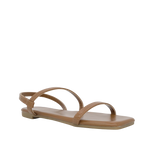 Sandalias flats Kristel para mujer color café