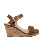 Sandalias de plataforma Maia para mujer color camel