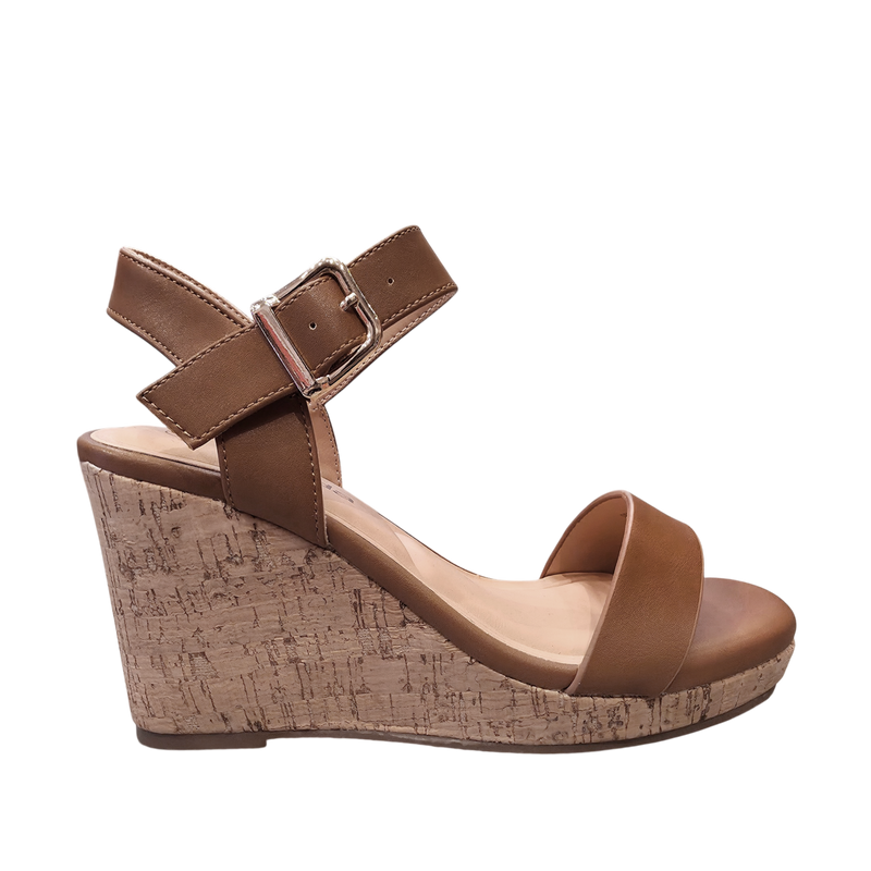 Sandalias de plataforma Maia para mujer color camel